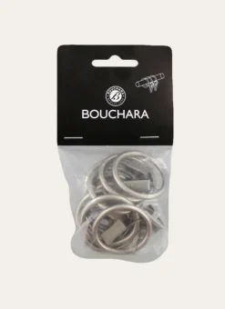 ANNEAUX À PINCES POUR RIDEAUX - BOÎTE DE 10 ARGENT