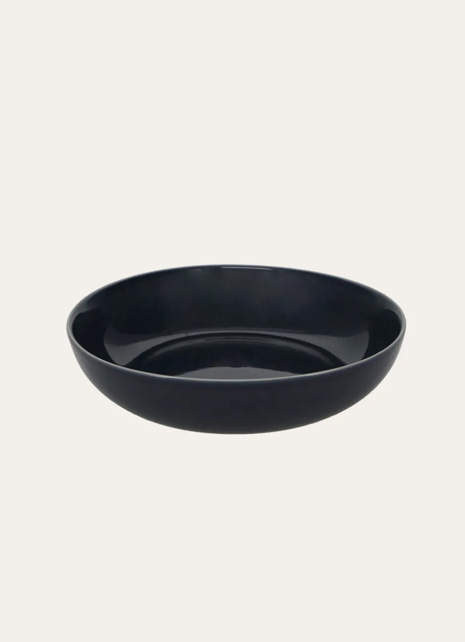 ASSIETTE CREUSE EN GRÈS MARINE