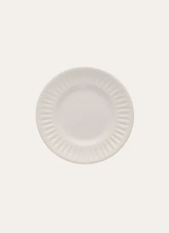 ASSIETTE À DESSERT EN FAÏENCE IVOIRE