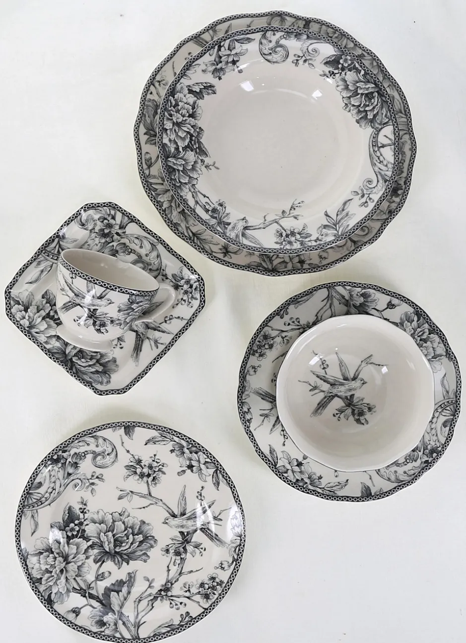 ASSIETTE À DESSERT EN GRÈS ADELAÏDE GRIS