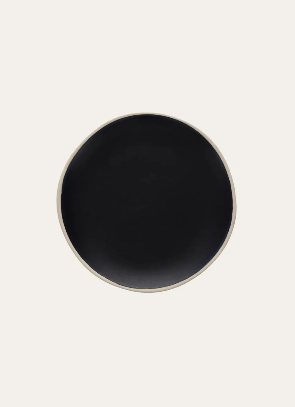 ASSIETTE À DESSERT EN GRÈS Noir