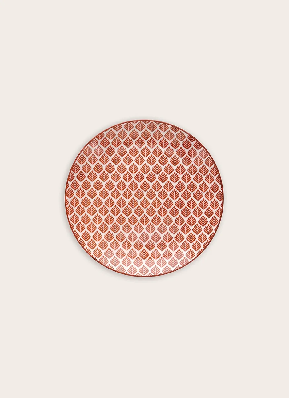 ASSIETTE À DESSERT EN PORCELAINE GALM BRIQUE