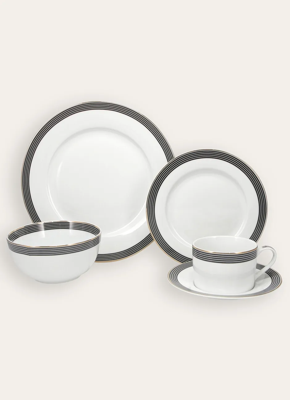 ASSIETTE À DESSERT EN PORCELAINE SONGE Noir
