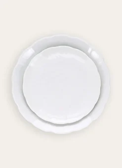 ASSIETTE À DESSERT EN PORCELAINE DE LIMOGES TAHITI BLANC