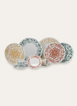 ASSIETTE À DESSERT EN PORCELAINE COLORÉE BASQUE