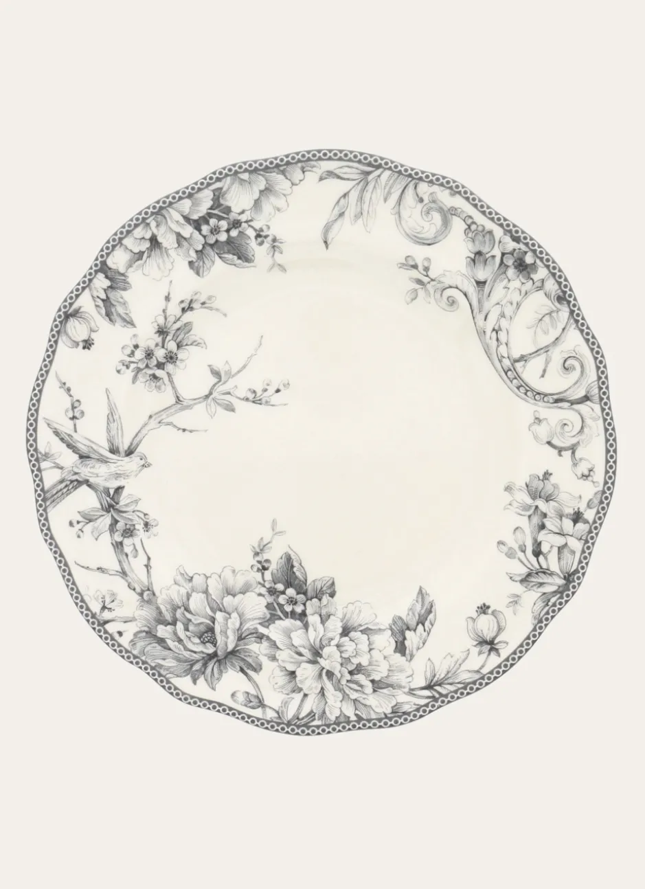 ASSIETTE PLATE EN GRÈS ADELAÏDE GRIS