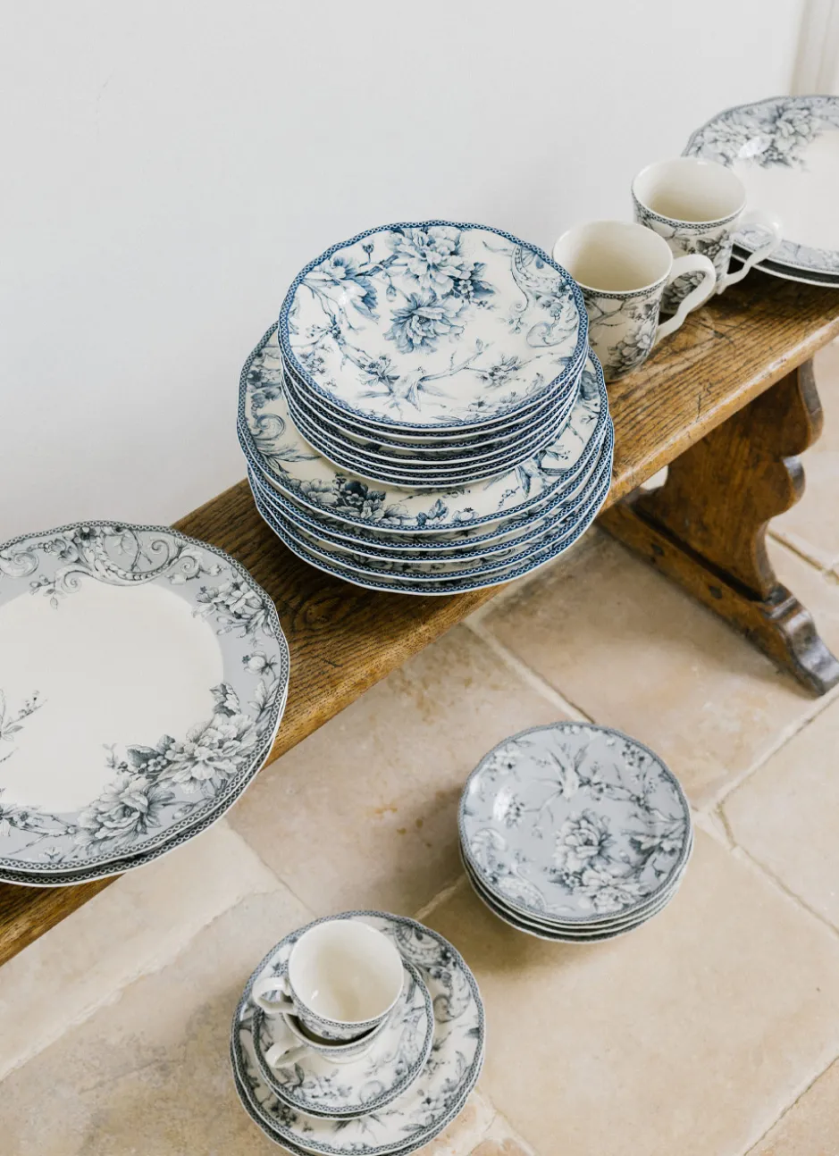 ASSIETTE PLATE EN GRÈS ADELAÏDE GRIS SOURIS