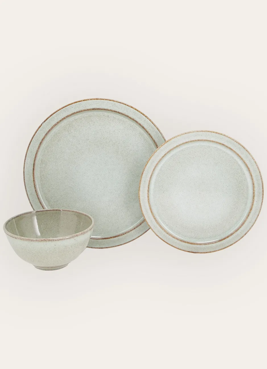 ASSIETTE PLATE EN GRÈS GARANCE GENÉVRIER