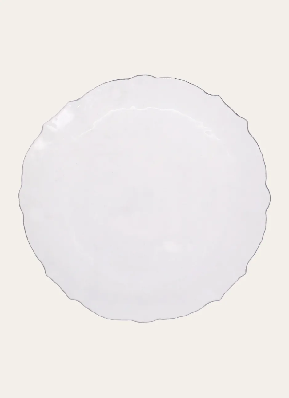 ASSIETTE PLATE EN VERRE ÉCLATANTE TRANSPARENT