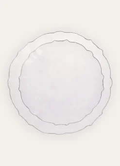 ASSIETTE PLATE EN VERRE ÉCLATANTE TRANSPARENT