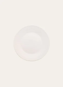 ASSIETTE PLATE UNIE EN FAÏENCE BLANC