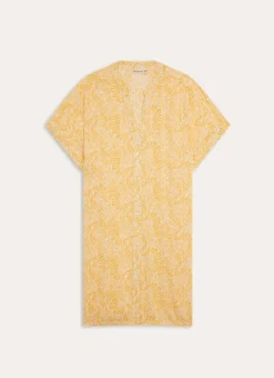 BLOUSE EN VISCOSE IMPRIMÉE JAUNE