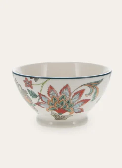 BOL EN GRÈS FLEURI PERSE MULTICOLORE