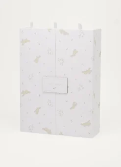 BOÎTE DE RANGEMENT MOTIF LAPINS ECRU