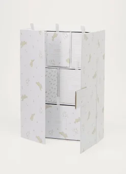 BOÎTE DE RANGEMENT MOTIF LAPINS ECRU