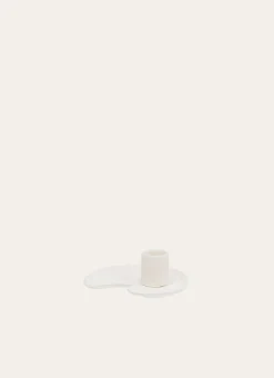 BOUGEOIR EN CÉRAMIQUE BLANC