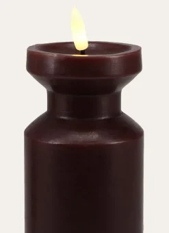 BOUGIE EN CIRE - MÈCHE LED CRAVAT BORDEAUX