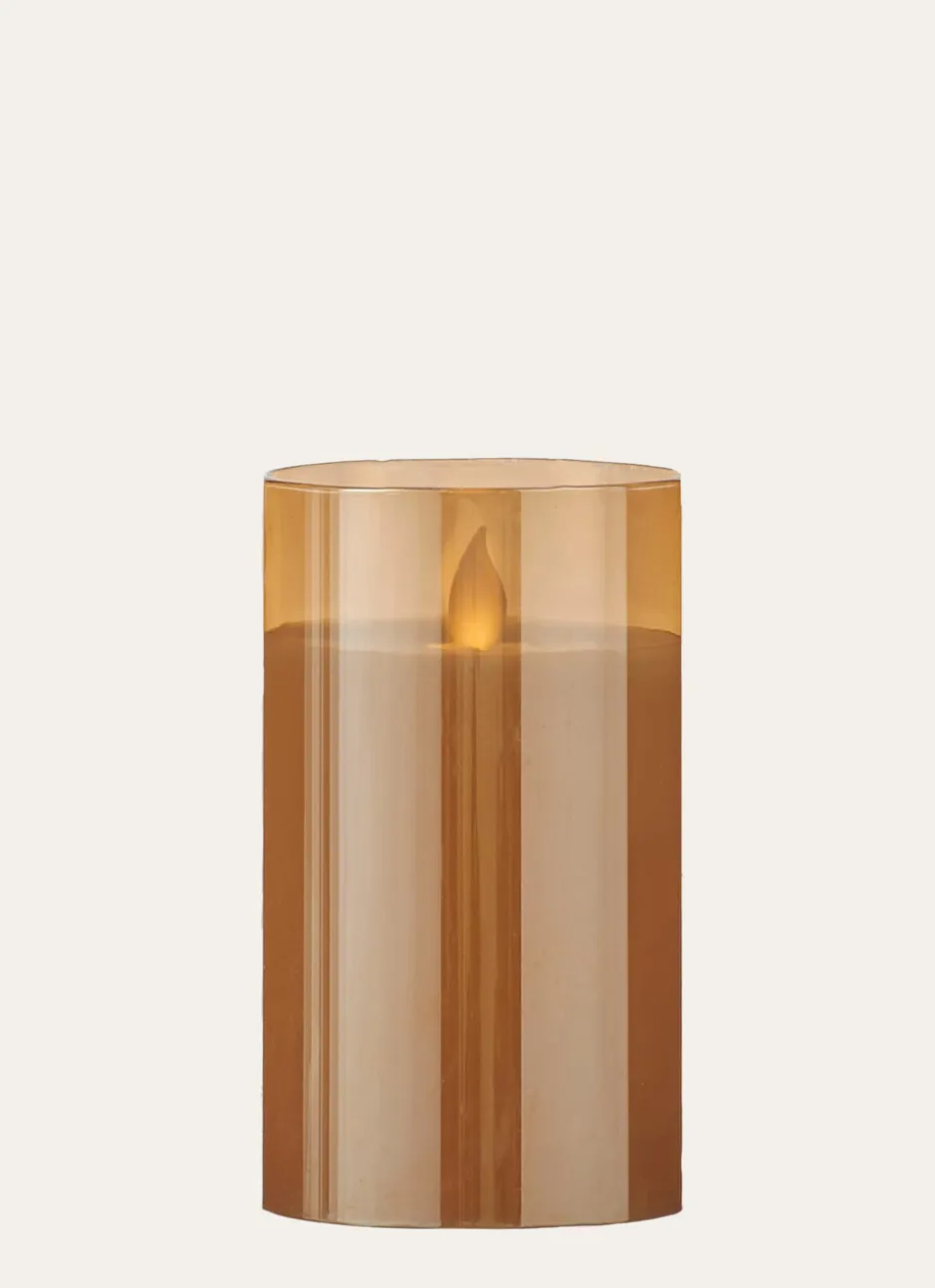 BOUGIE LED AVEC POT EN VERRE TRANSPARENT