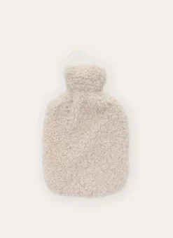 BOUILLOTTE EFFET FOURRURE MOUTON BLANC CASSÉ