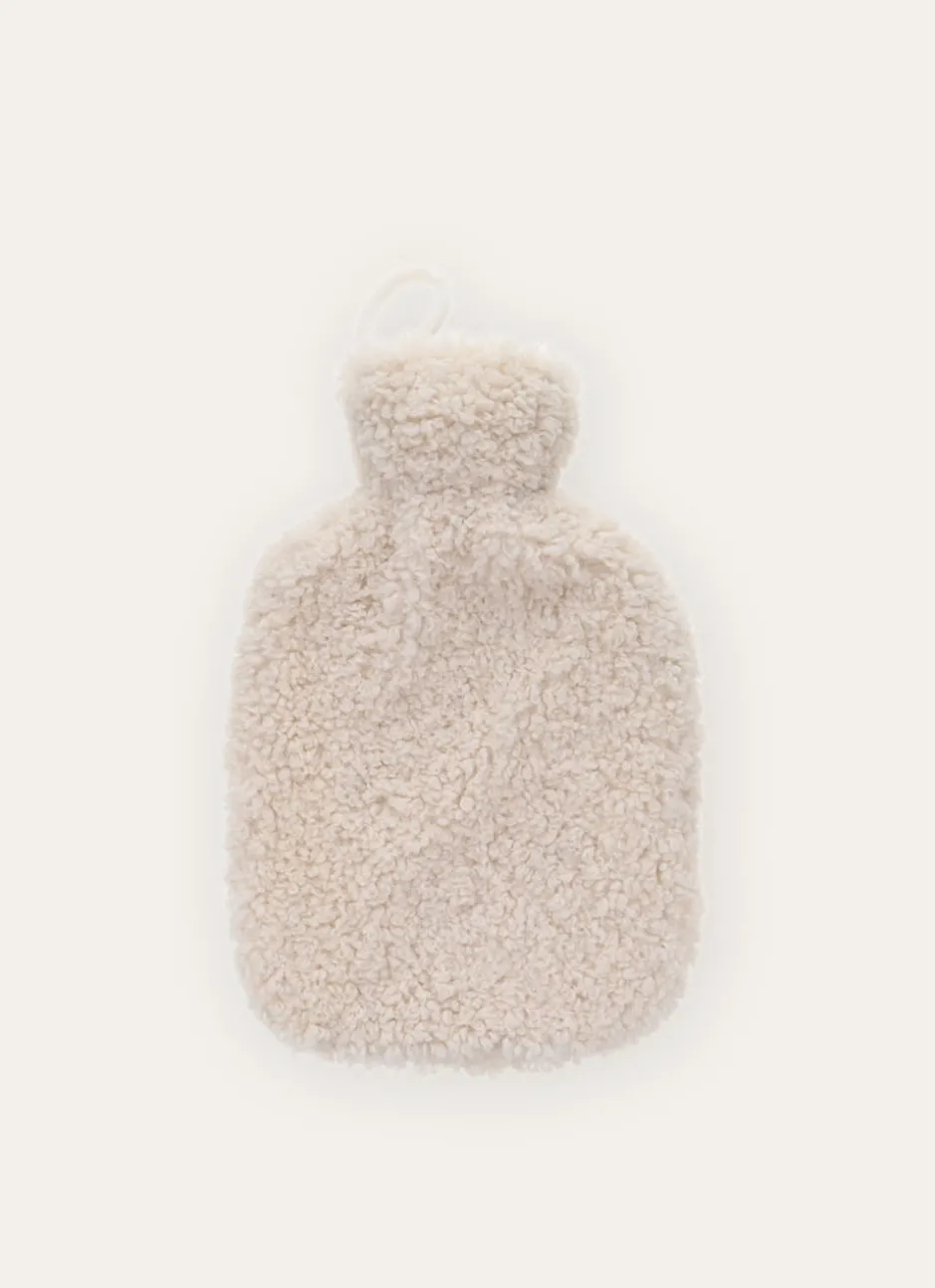 BOUILLOTTE EFFET FOURRURE MOUTON BLANC CASSÉ