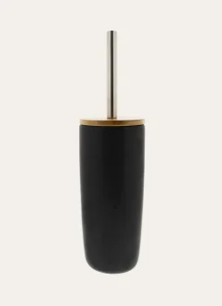 BROSSE WC EN GRÈS ET BAMBOU NOIR/BAMBOU