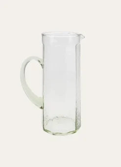 CARAFE EN VERRE EMBOSSÉ VERT CLAIR