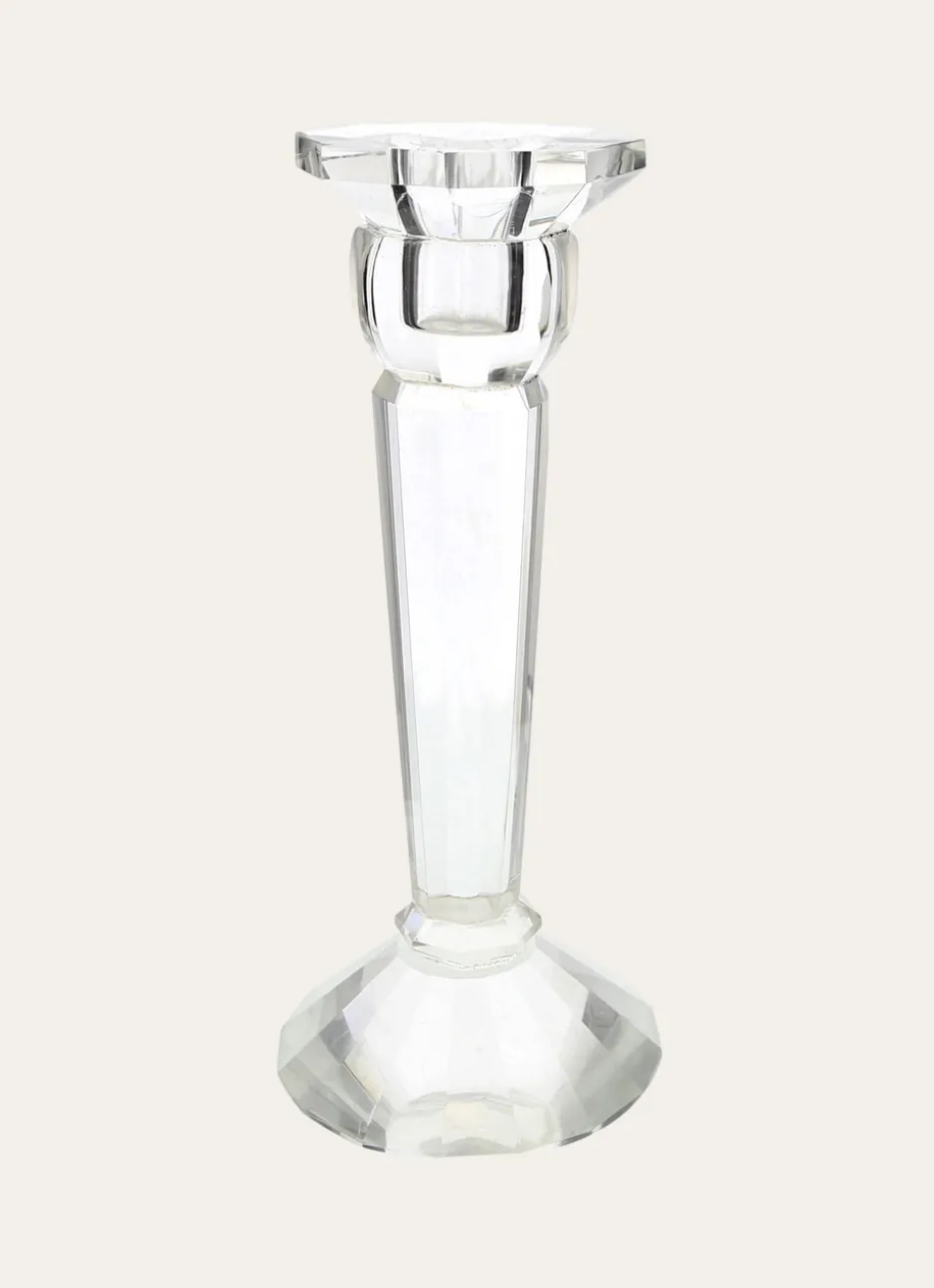 CHANDELIER EN VERRE EFFET CRISTAL TRANSPARENT