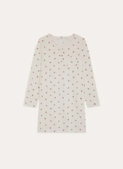 CHEMISE DE NUIT IMPRIMÉE CUTIE ECRU
