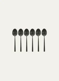 COFFRET DE 6 CUILLÈRES À SOUPE EN ACIER INOXYDABLE Noir
