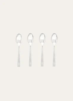 COFFRET DE 4 CUILLÈRES À SOUPE GRIS ARGENTÉ