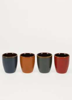 COFFRET DE 4 GOBELETS À CAFÉ EN COULEURS ASSORTIES MULTICOLORE