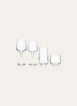 COFFRET DE 6 GOBELETS TRAPEZE EN VERRE TRANSPARENT