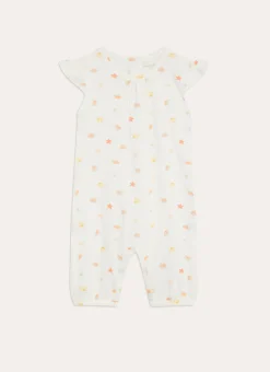 COMBISHORT EN COTON IMPRIMÉ PETITS COQUILLAGES MULTICOLORE