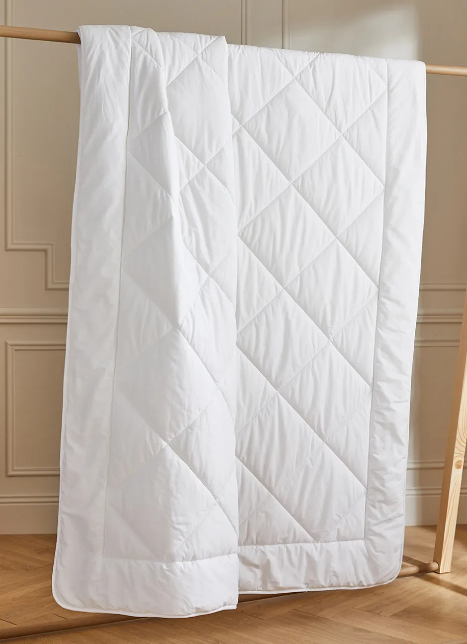 COUETTE ESTIVALE LÉGÈRE EN PERCALE DE COTON - 200G BLANC