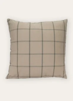 COUSSIN À CARREAUX BEIGE/KAKI