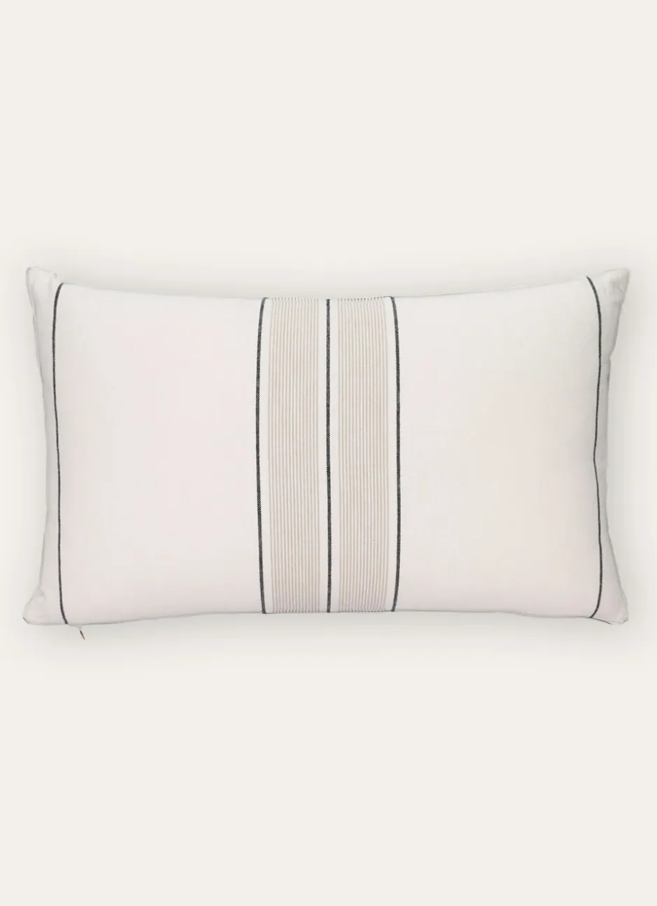 COUSSIN ÉCRU À RAYURES ECRU/BEIGE