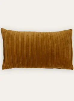 COUSSIN EN VELOURS À MICRO PLIS BRONZE