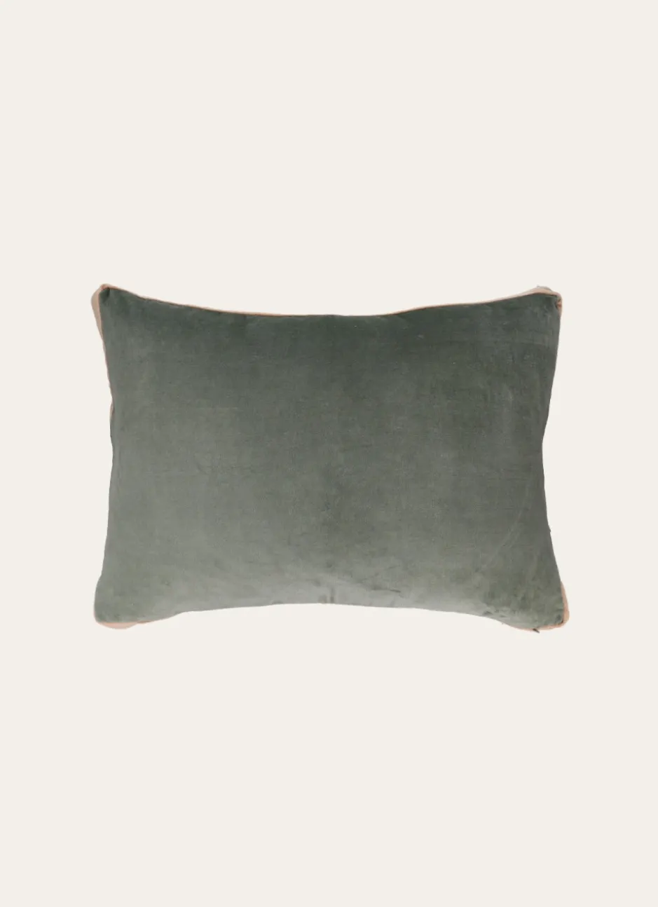 COUSSIN EN VELOURS RANG vert
