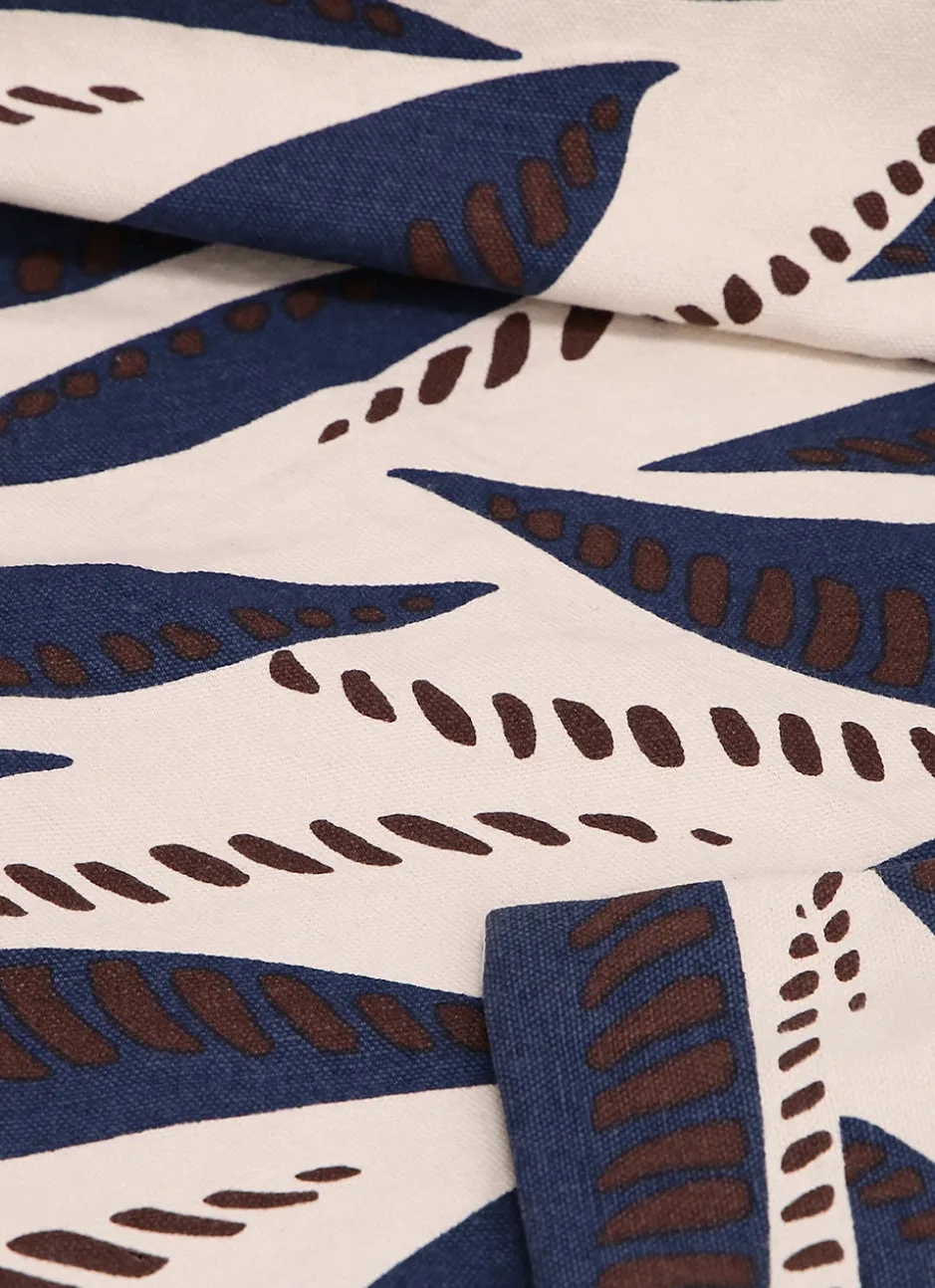 COUSSIN IMPRIMÉ FEUILLE CORALIE IVOIRE