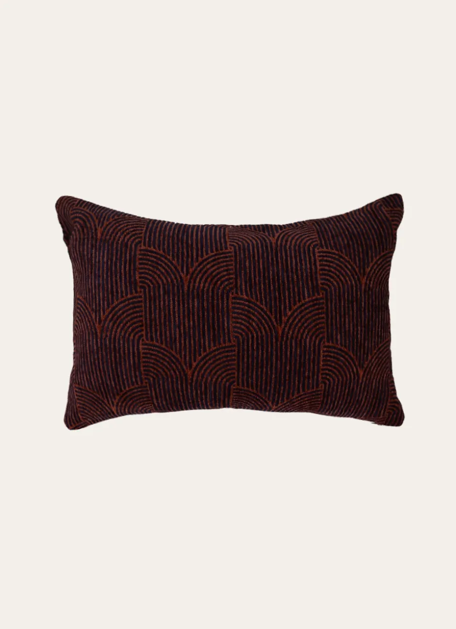 COUSSIN JACQUARD CHENILLE FONTAINE MARINE