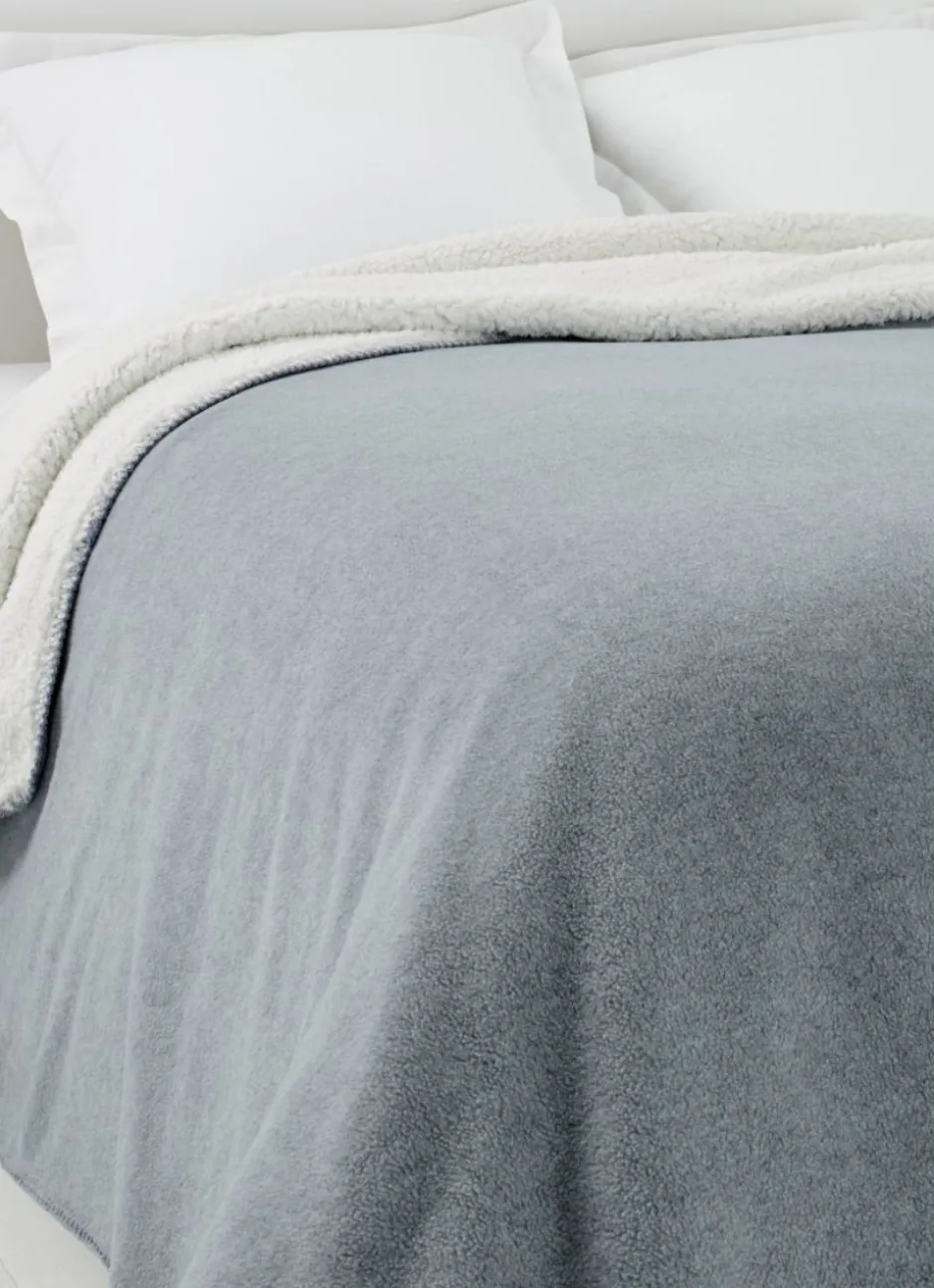 COUVERTURE DOUBLE FACE TRÈS CHAUDE - 540GR GRIS