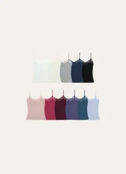 DÉBARDEUR DENTELLE GRIS CLAIR