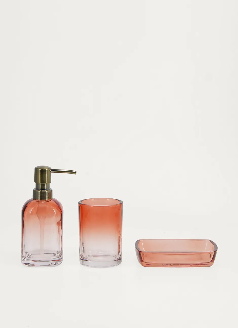 DISTRIBUTEUR DE SAVON EN VERRE DÉGRADÉ ORPHÉE ROSE/CORAIL