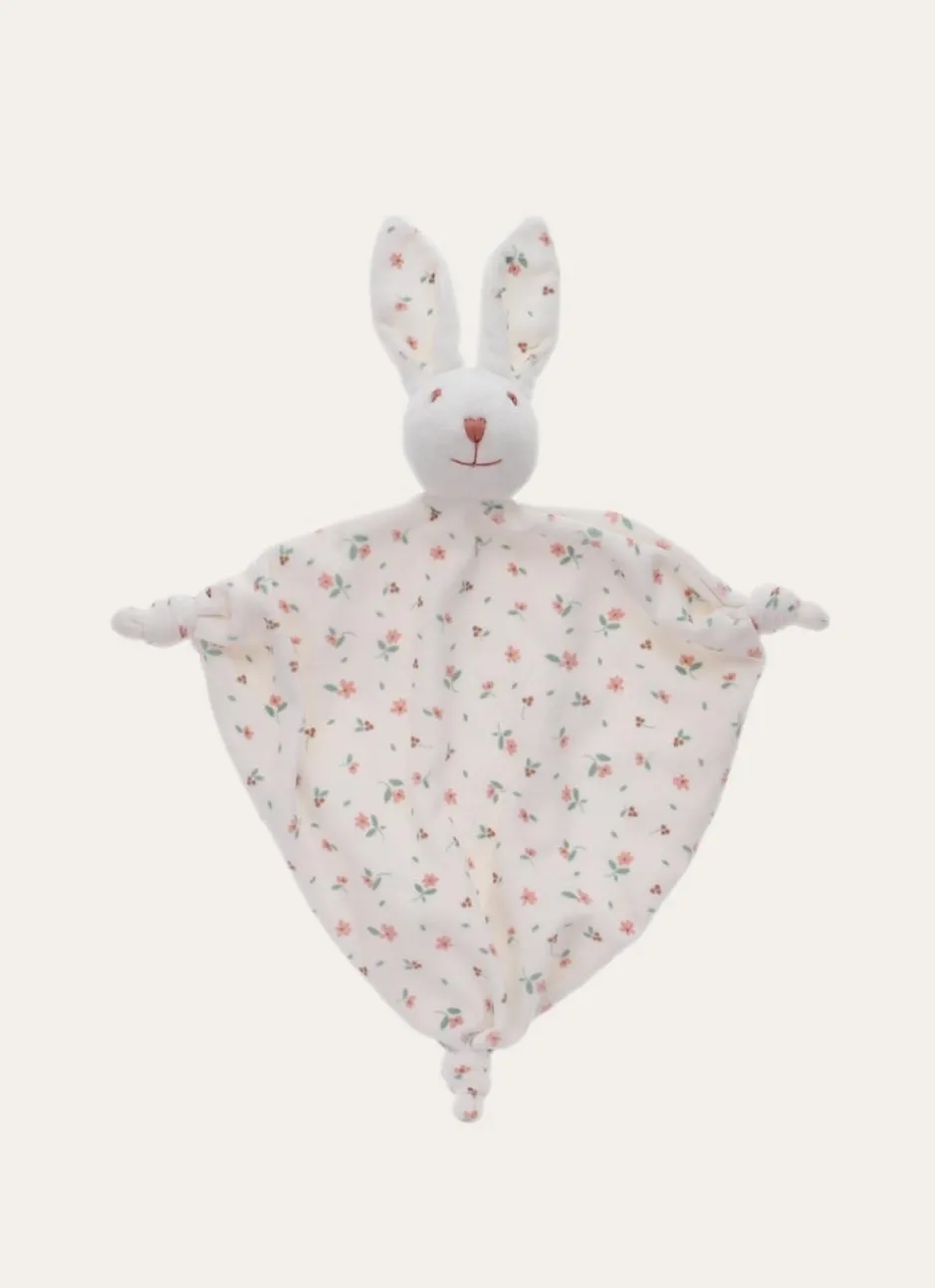 DOUDOU LAPIN IMPRIMÉ FLEURS ECRU