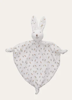 DOUDOU LAPIN IMPRIMÉ PETITES CAROTTES ÉCRU