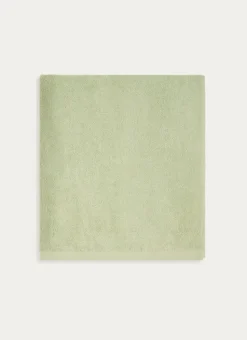 DRAP DE BAIN EN COTON UNI BASIL VERT