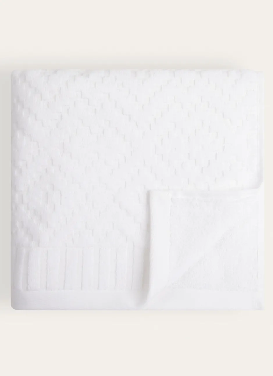 DRAP DE BAIN EN JACQUARD BLANC