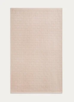 DRAP DE BAIN EN VELOURS JULIAN MOTIF GÉOMÉTRIQUE BEIGE
