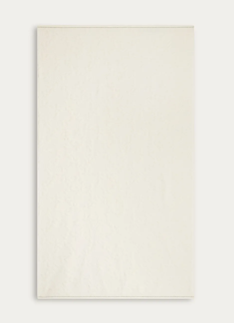 DRAP DE BAIN JACQUARD UNI ECRU