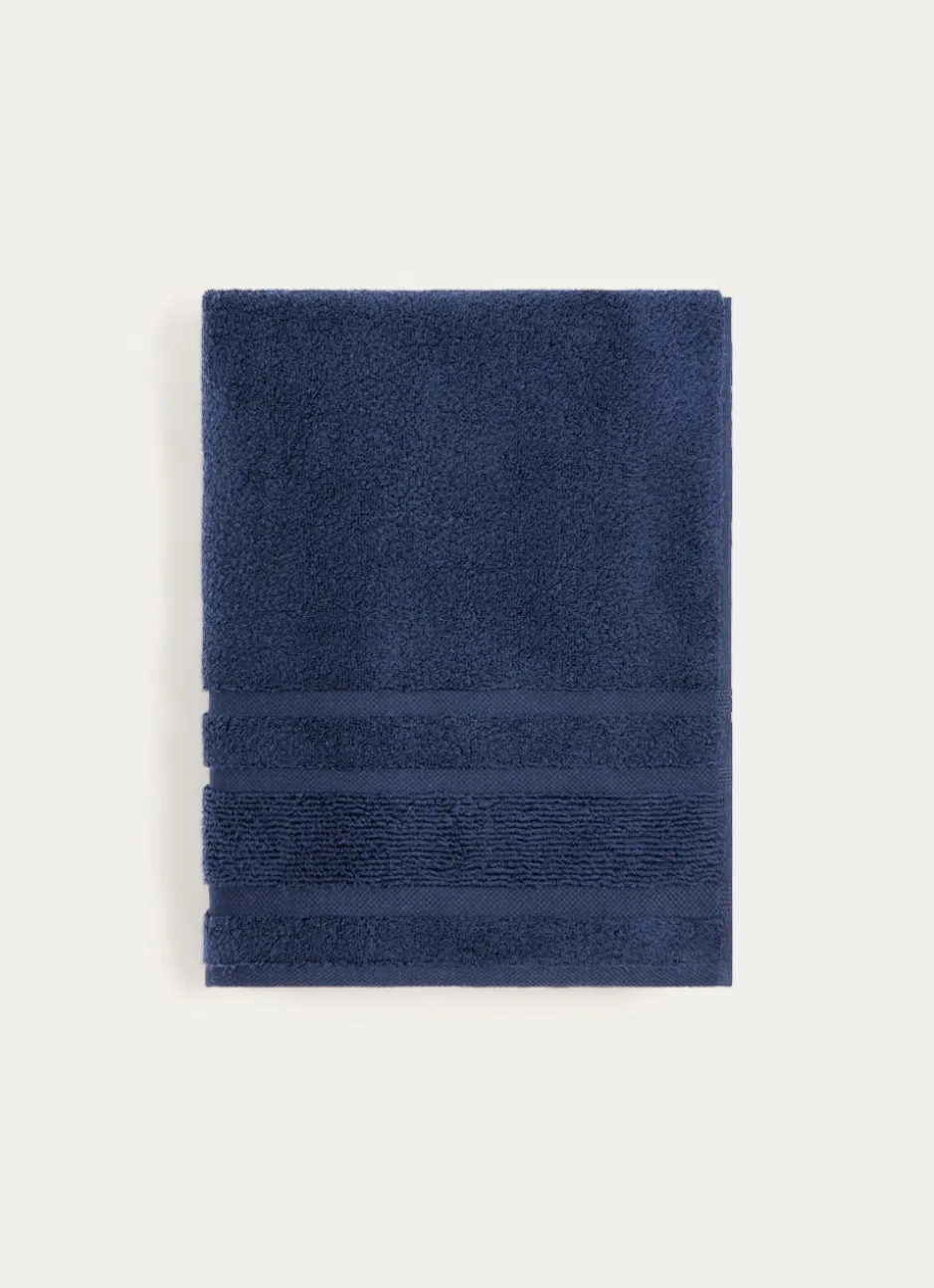 DRAP DE BAIN MOELLEUX LITEAU RAFFINÉ MARINE